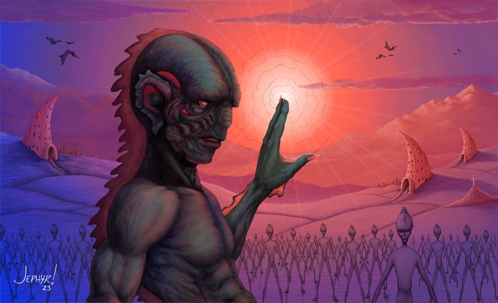 'Invasion' &mdash; Digital Painting - Copyright 2023 - Jephyr - All Rights Reserved - NOAI - NO AI